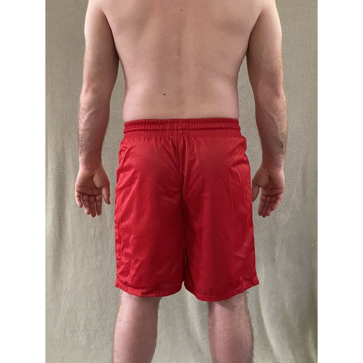 Soffe Intensity Athletic IA Men’s L Scarlet Red Basketball Training Mesh Shorts