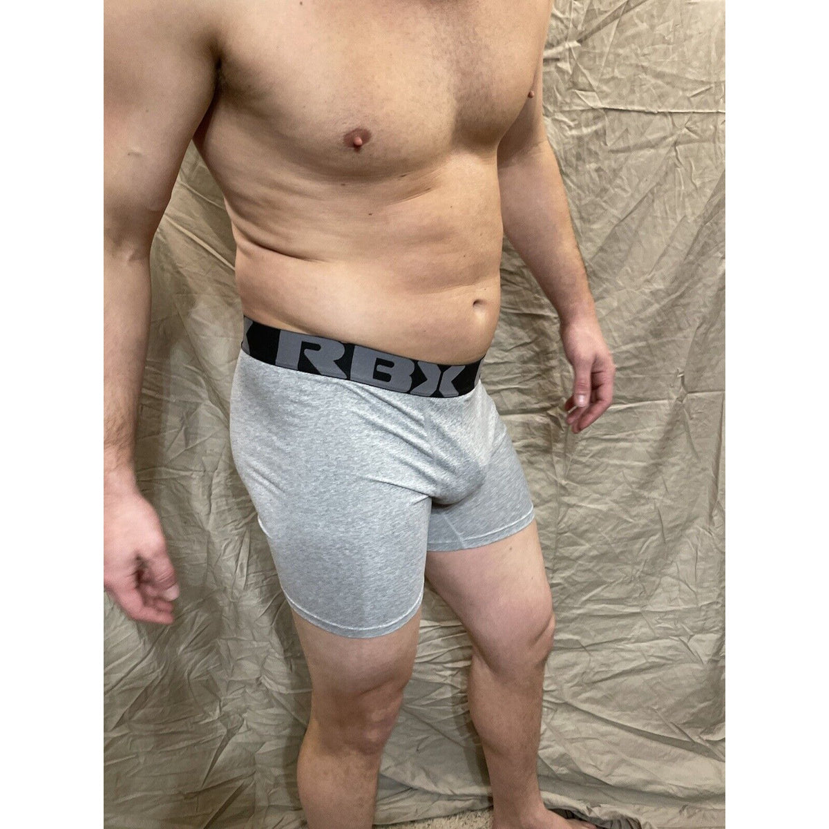 Men's RBX  active gray compression shorts new and never worn Large