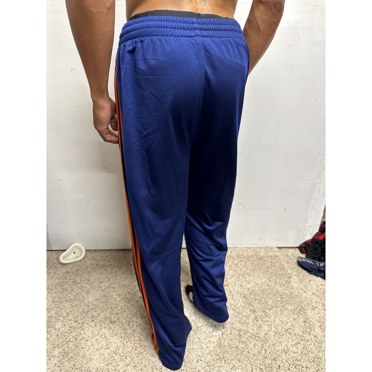 Men’s Blue Large Adidas With Pockets Athletic Pants