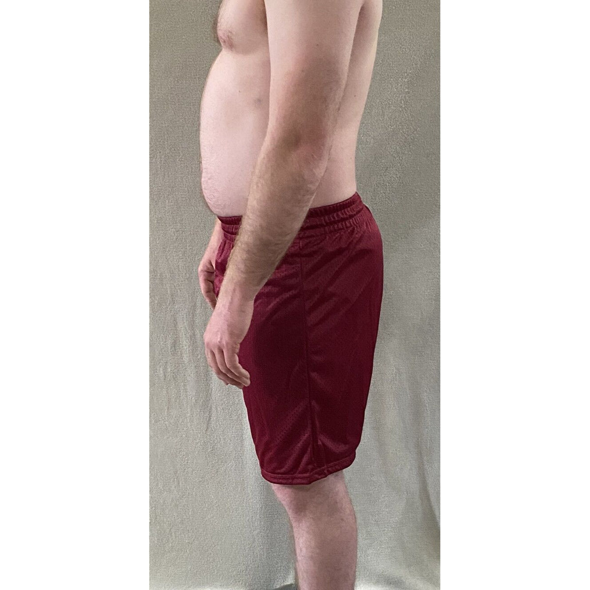 Soffe Intensity Athletic IA Men’s Large Maroon Basketball Training Mesh Shorts