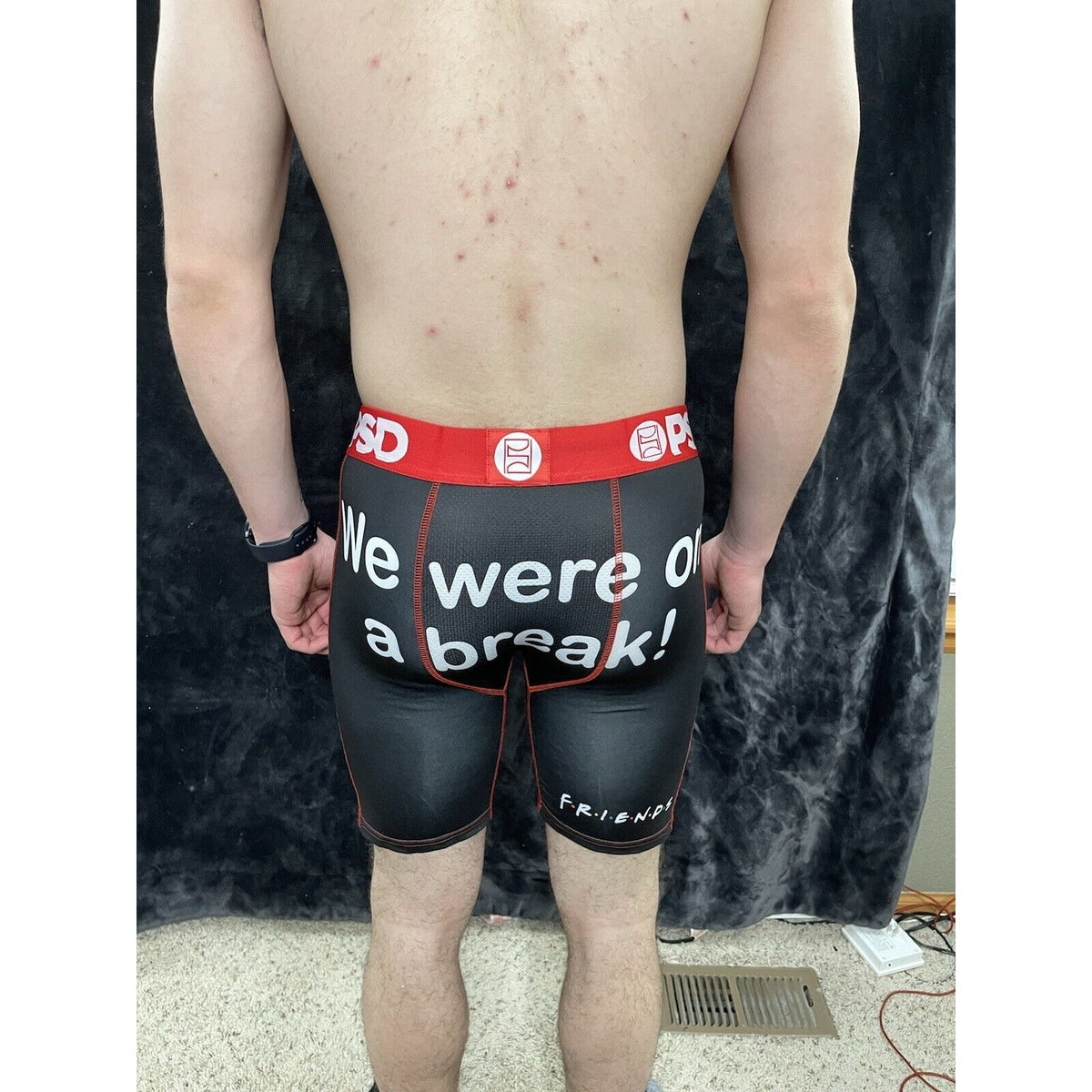 Men’s PSD Friends We Were On A Break Medium Boxer Briefs New Black