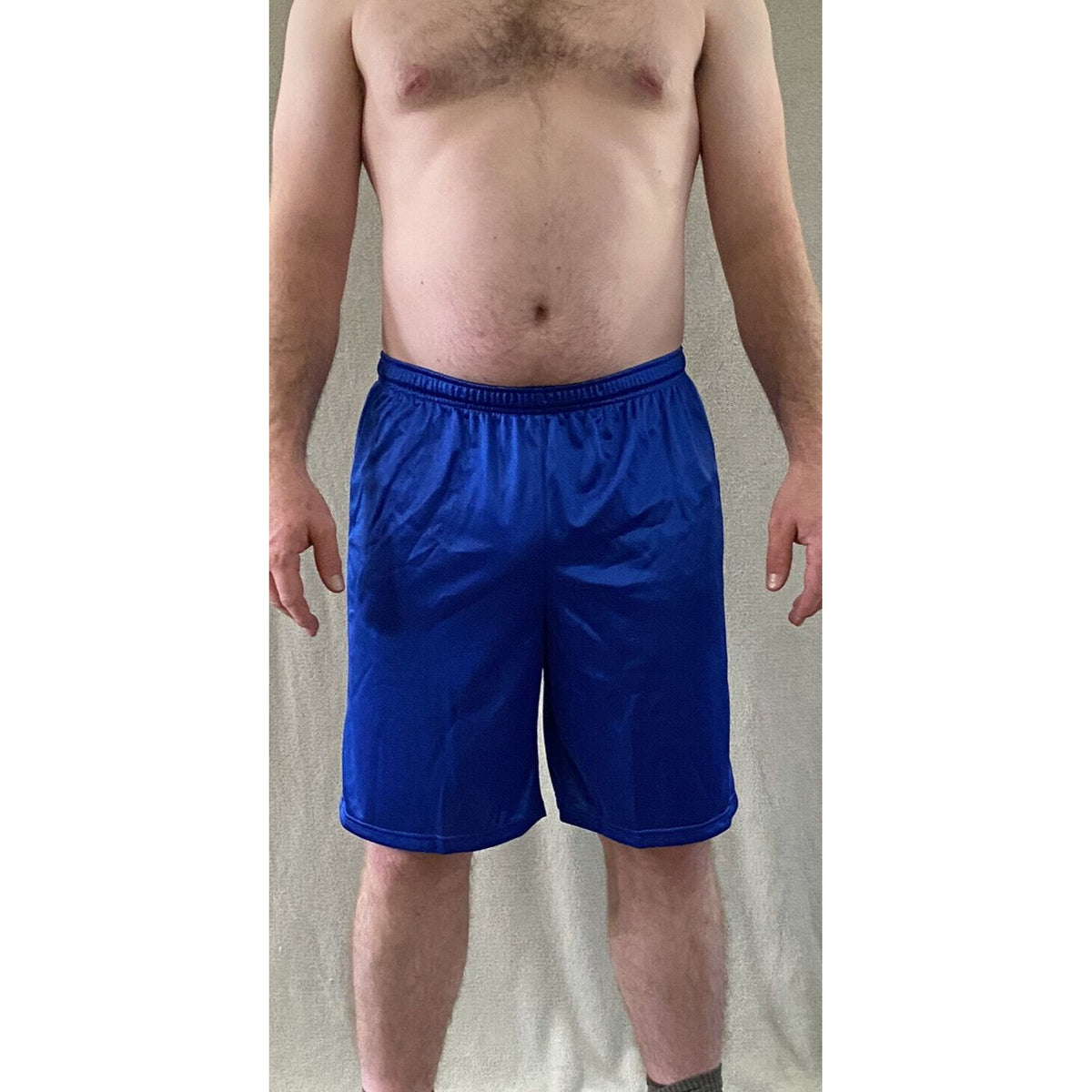 Soffe Men’s Medium Royal Blue Basketball Training Polyester Mesh Shorts