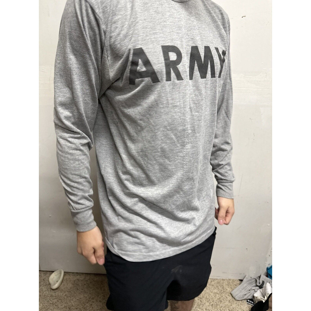 Men’s Army Pt Uniform Gray Small Long Sleeve