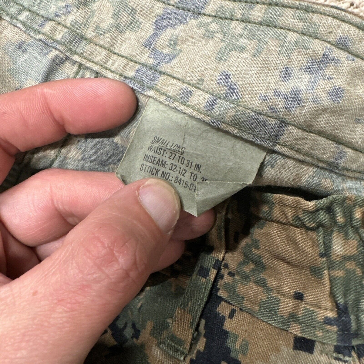 Men’s USMC Woodland Marine Pants Trousers Small Long