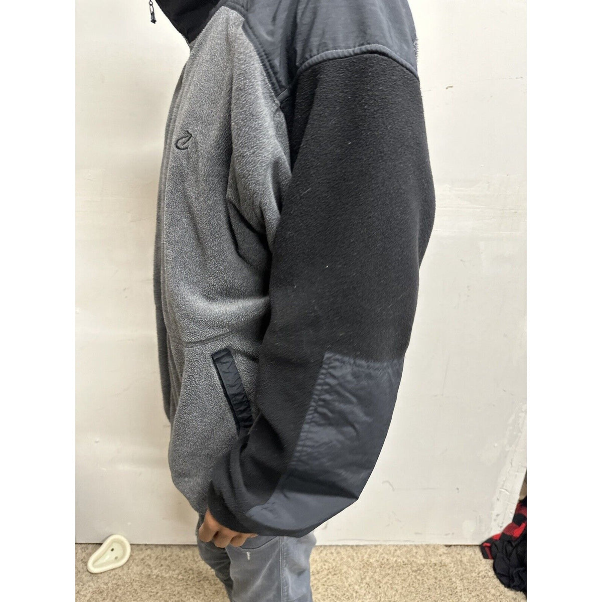 Men’s Gray And Black Bike Performance XL Full Zip Jacket Poly Blend