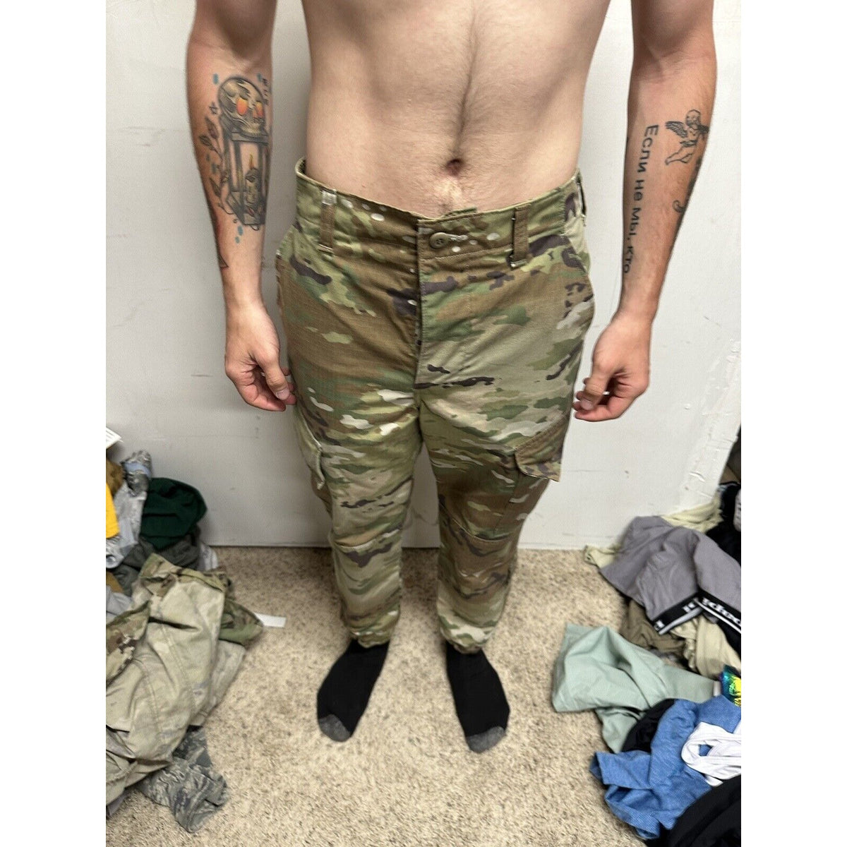 Men’s Ocp Army Uniform Bottoms Elastic Leg Opening Small Regular