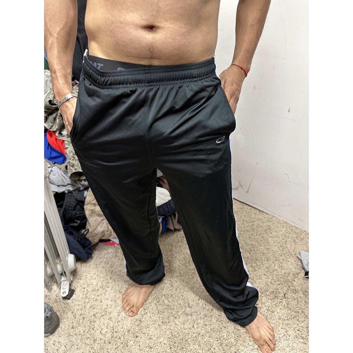 Men’s Champion Black Small Workout Pants Track Running Pants