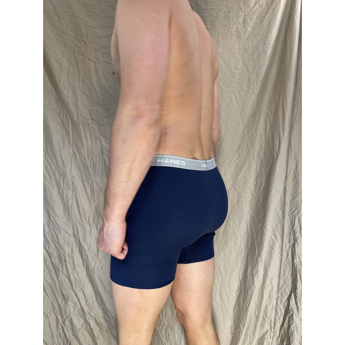 men's Large  hanes Dark blue boxer brief Comfort Flex