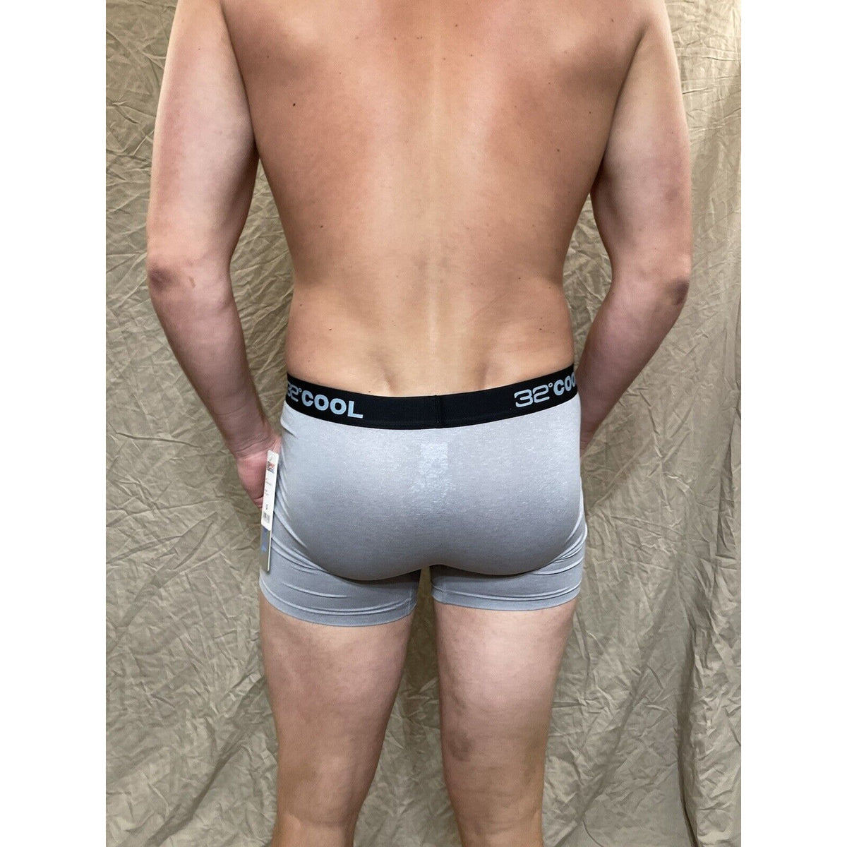 men's icy grey 32 degrees cool compression boxer brief Small