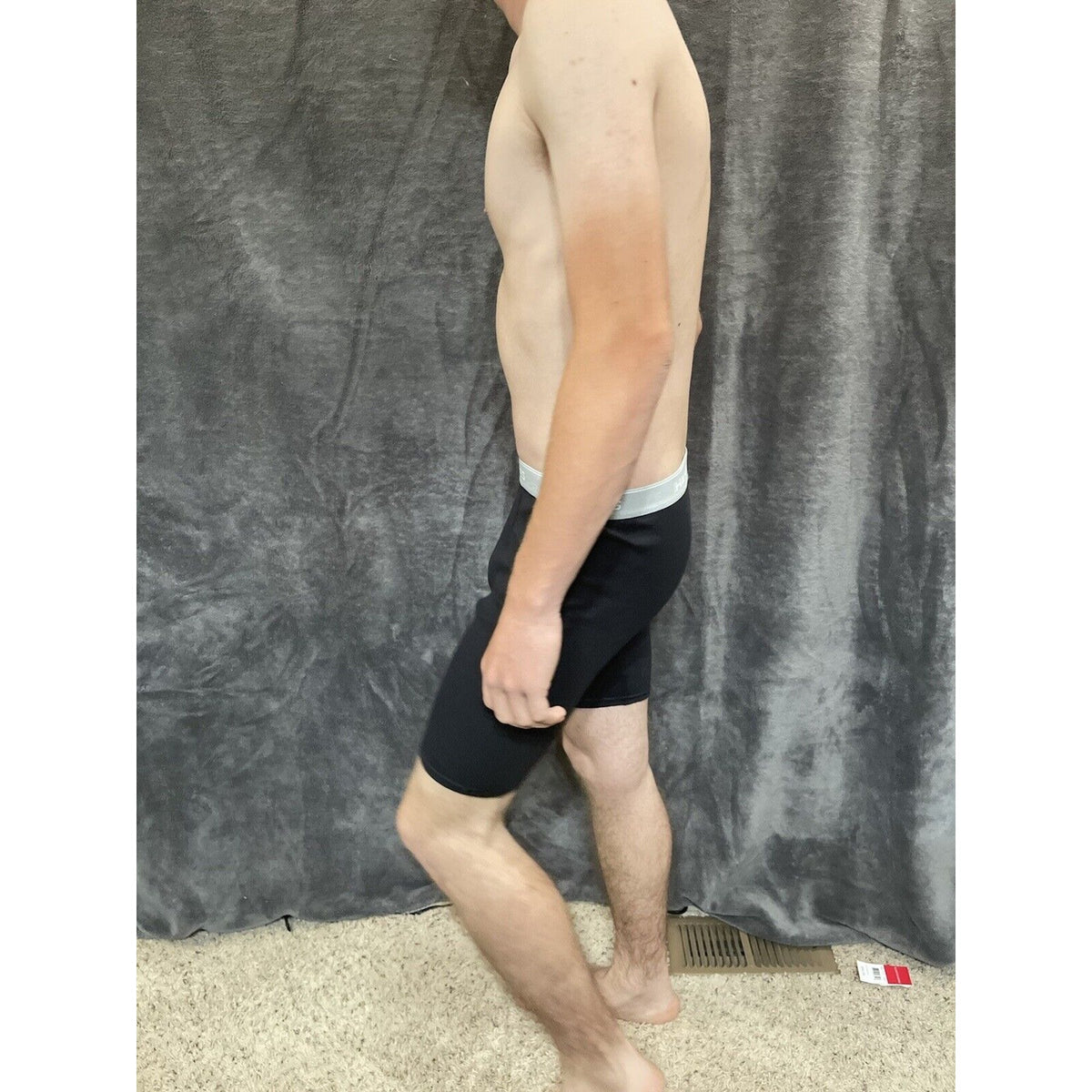 Men's black Medium hanes boxer briefs gray band