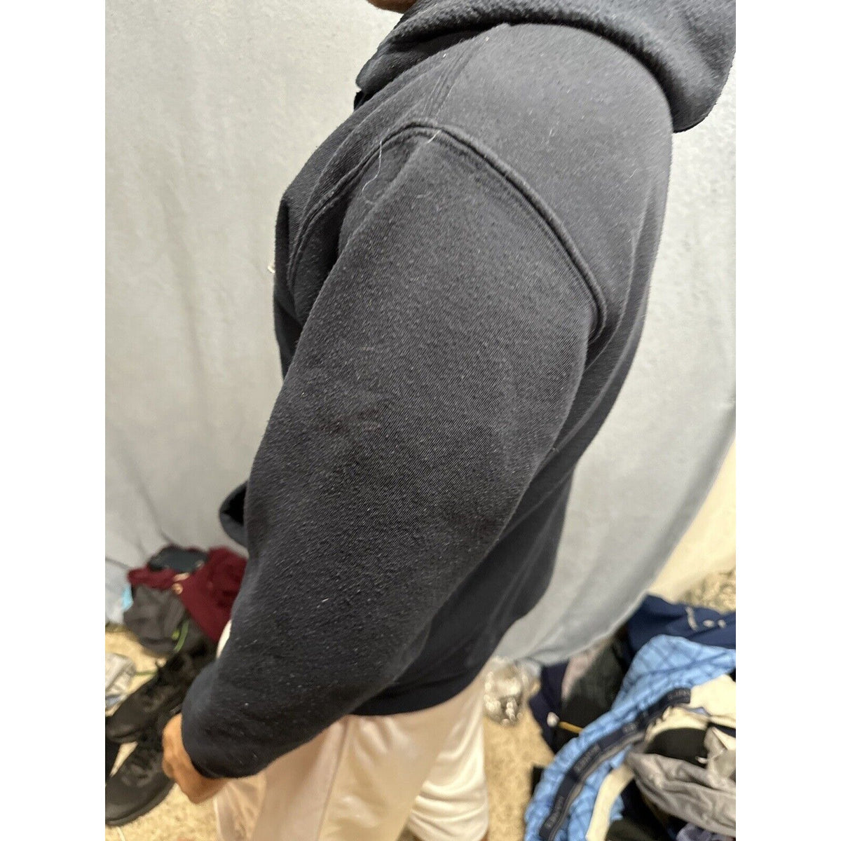 Men’s Dark Blue Full Zip Hoodie Las Vegas Medium DC Classic Polyester