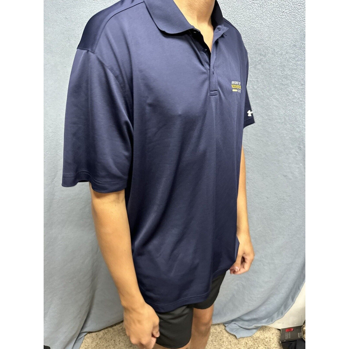 Men’s Dark blue XL Under Armour Loose Polo Shirt University Of Rochester 1850