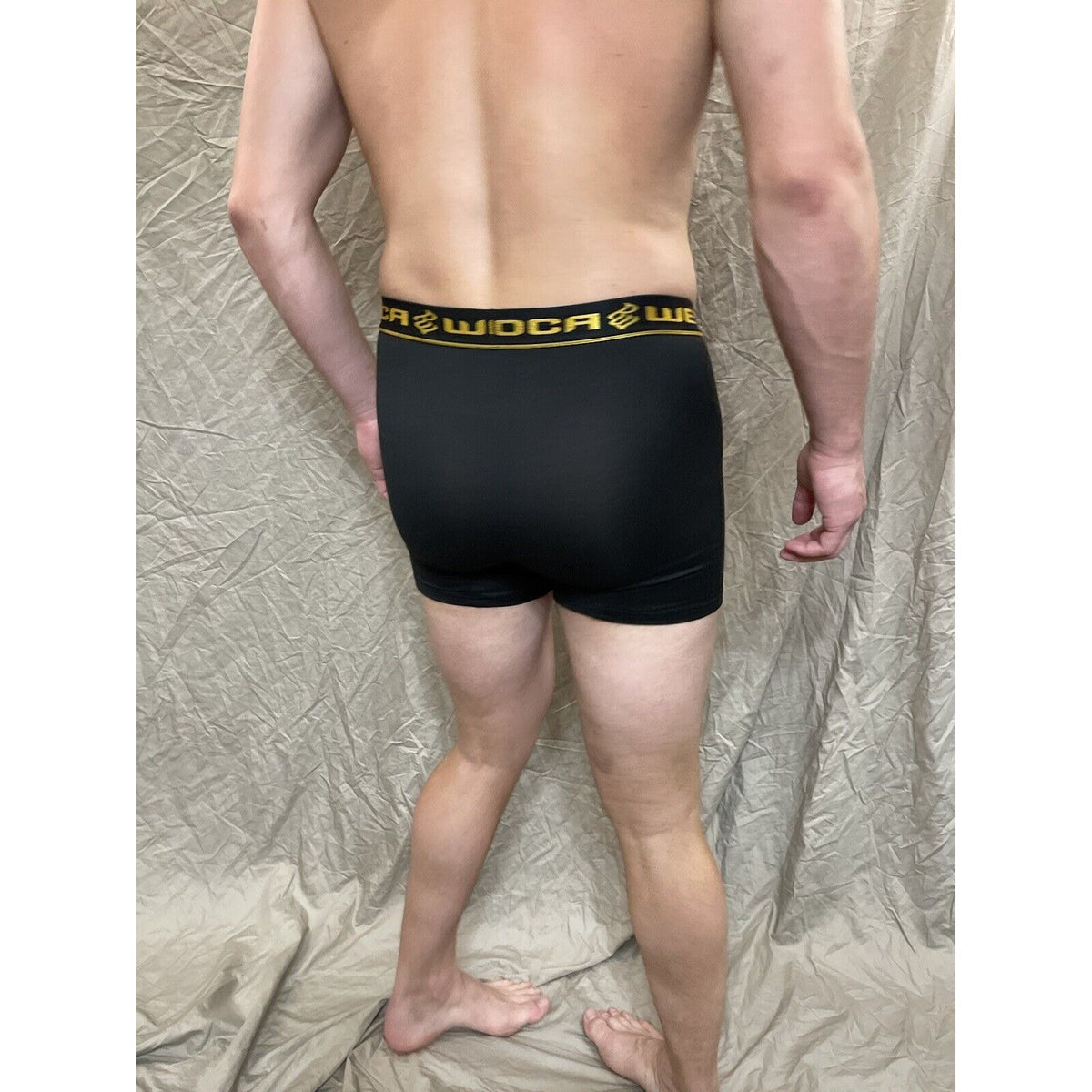 men's roca wear small Black compression boxer briefs
