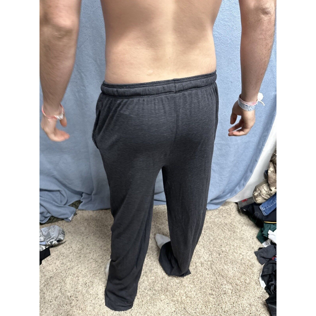 Men’s Large Batman Dark Gray Lounge Pants Sleep Wear With Pockets Large