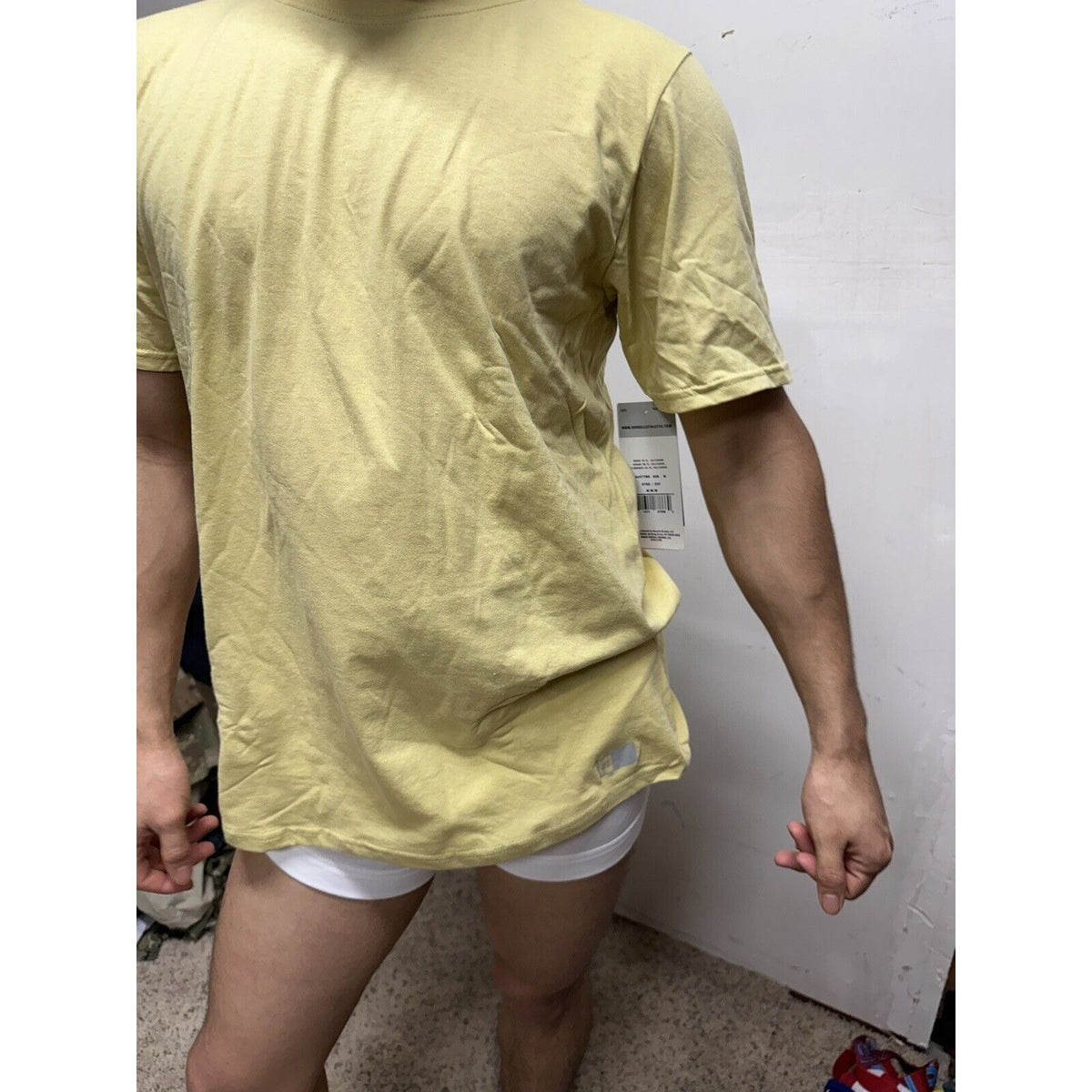 Russell Athletic Gold Medium Tshirt Short Sleeve Dri Power Odor Protection
