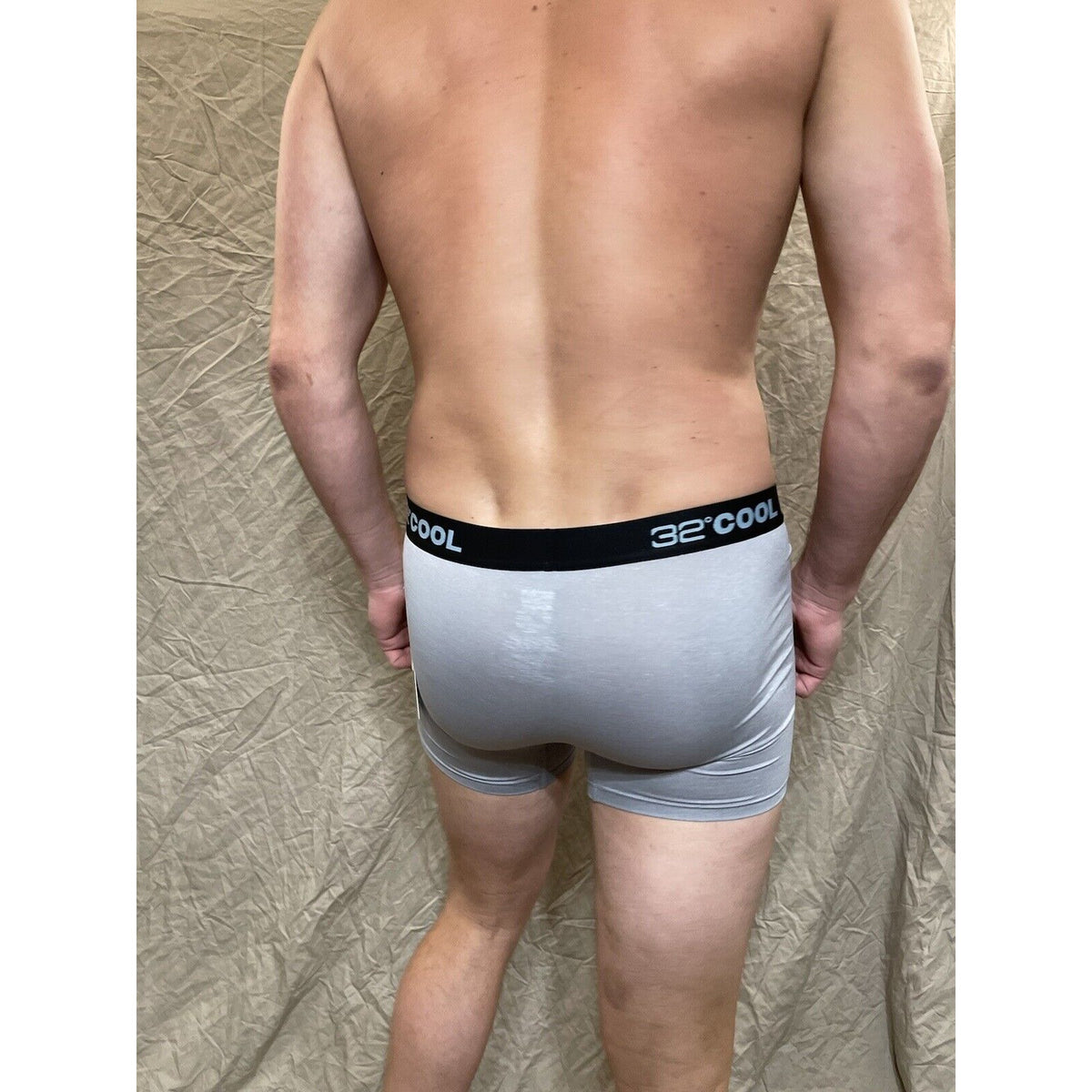 men's icy grey 32 degrees cool compression boxer brief Small