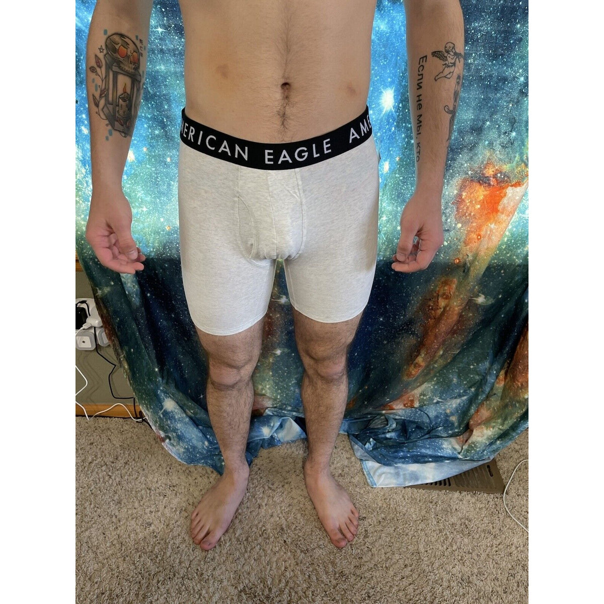 men's american eagle white compression shorts large New And Unworn