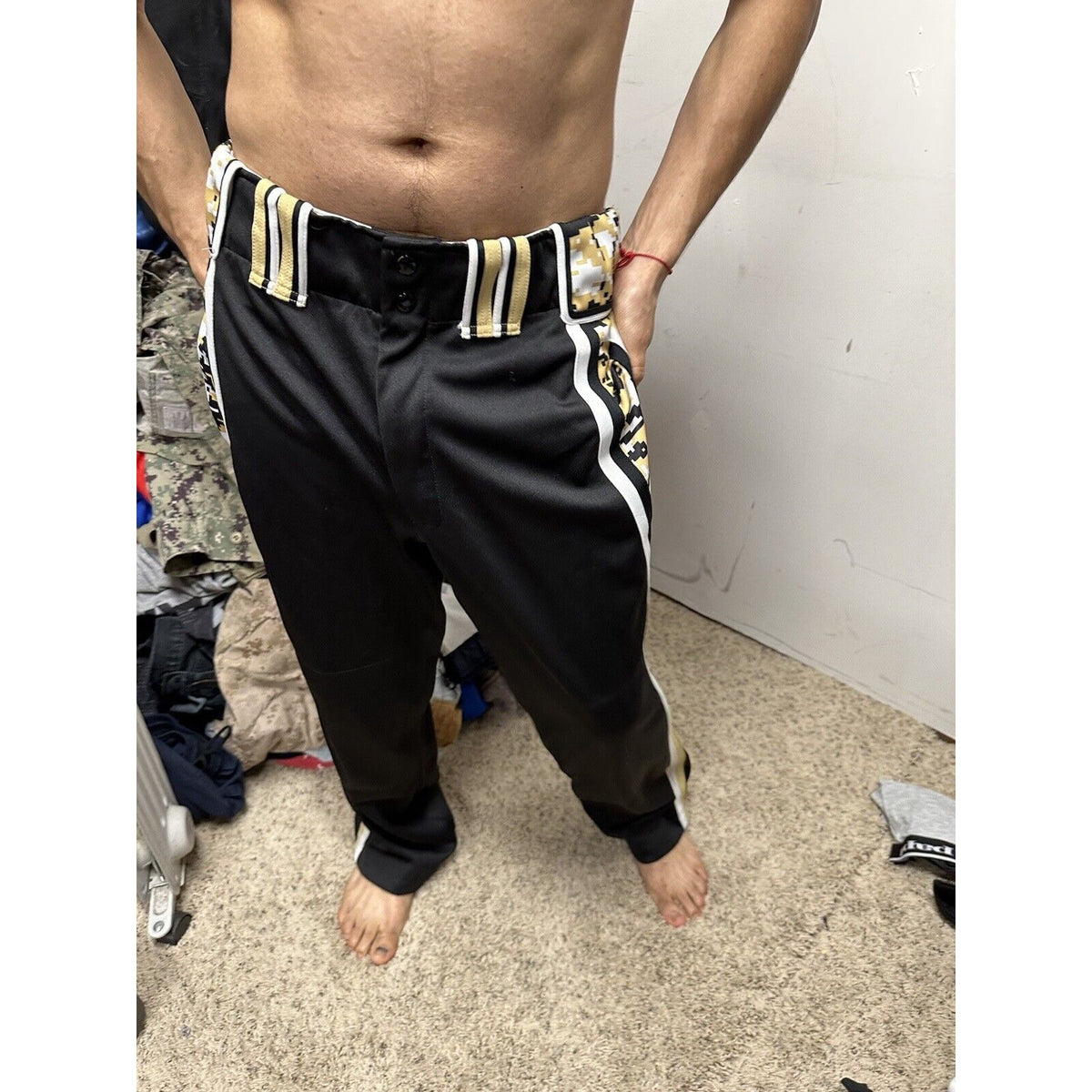 Men’s Black And Camo Boombah Size 36 Baseball Pants