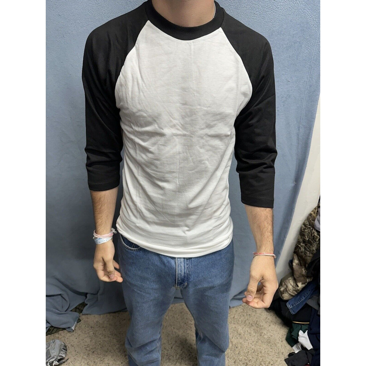 Men’s Black And White Champro Small Baseball Undershirt Jersey