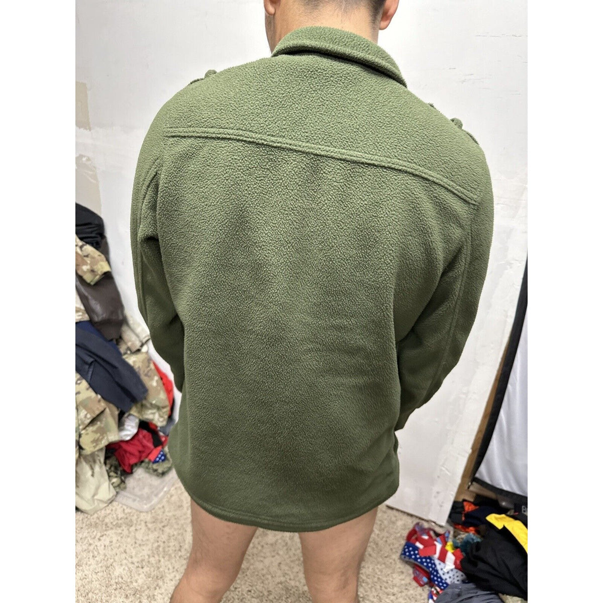 Men’s Old Navy Small Poly Olive Green Front Button Jacket