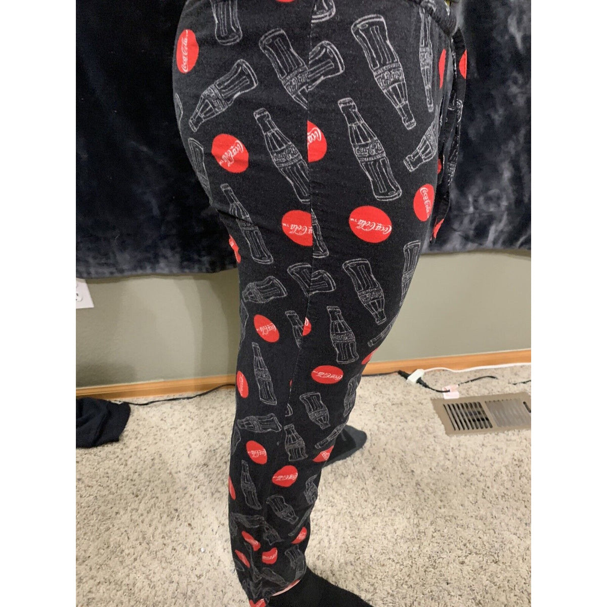 Mens coca cola pajama pants Flannel