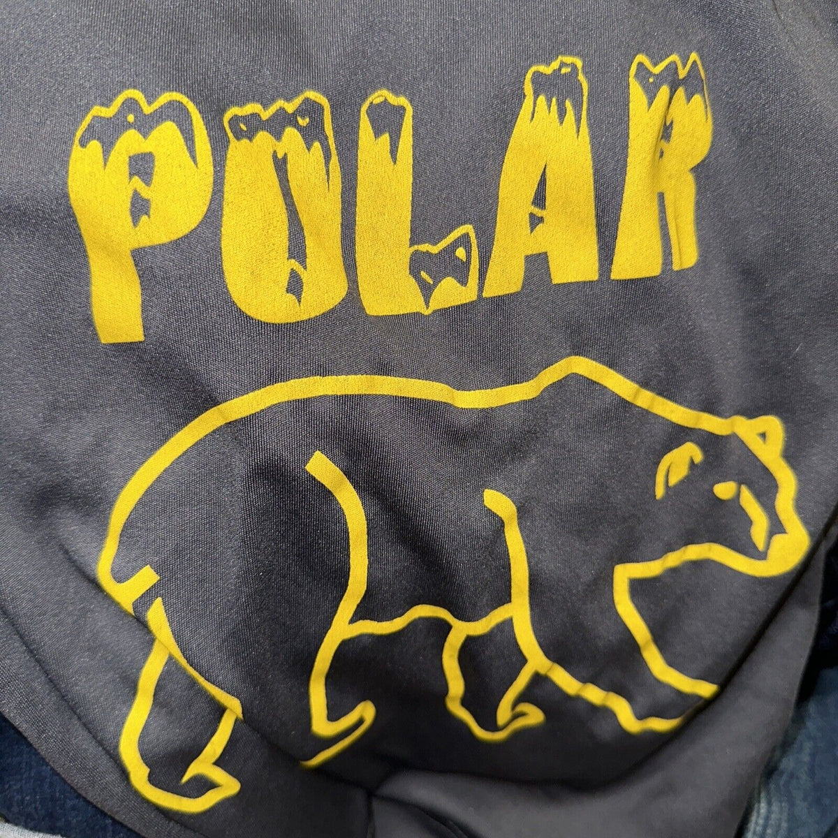 Men’s Large Polar Bear Gray Athletic Shorts No Pockets Decorah Iowa