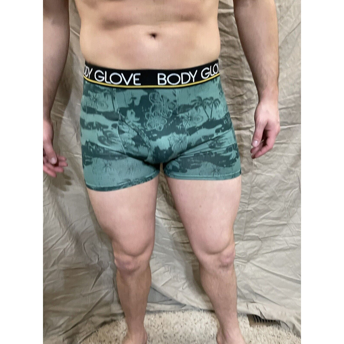 men's tropical green body glove boxer briefs medium