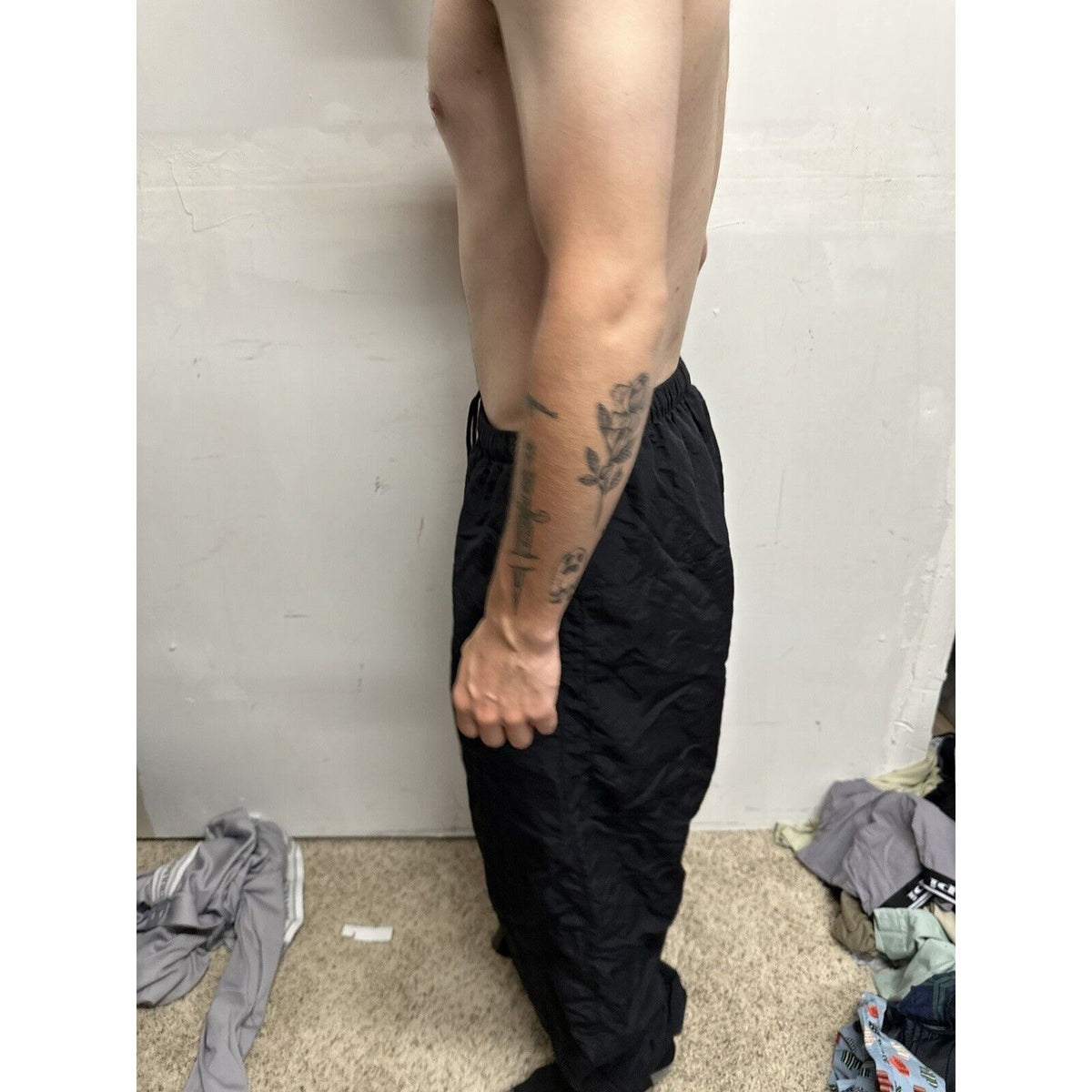 Men’s Army Pants - No Logo - XL Long Black Pt Uniform Bottoms  PFU