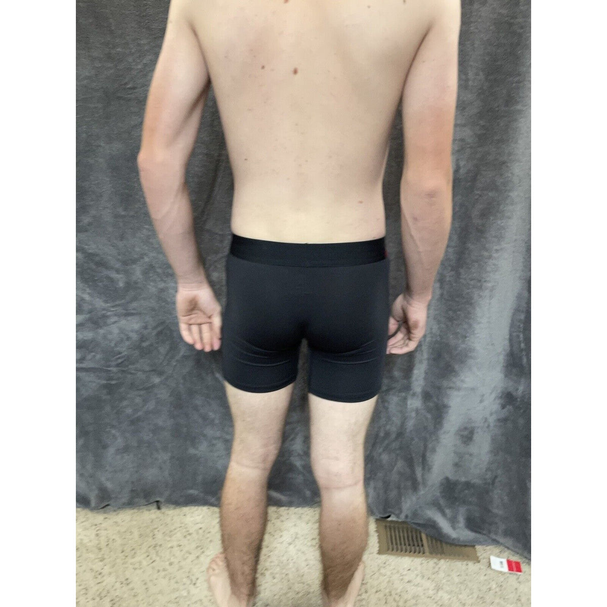 men's black volcom 15% spandex compression boxer brief Small