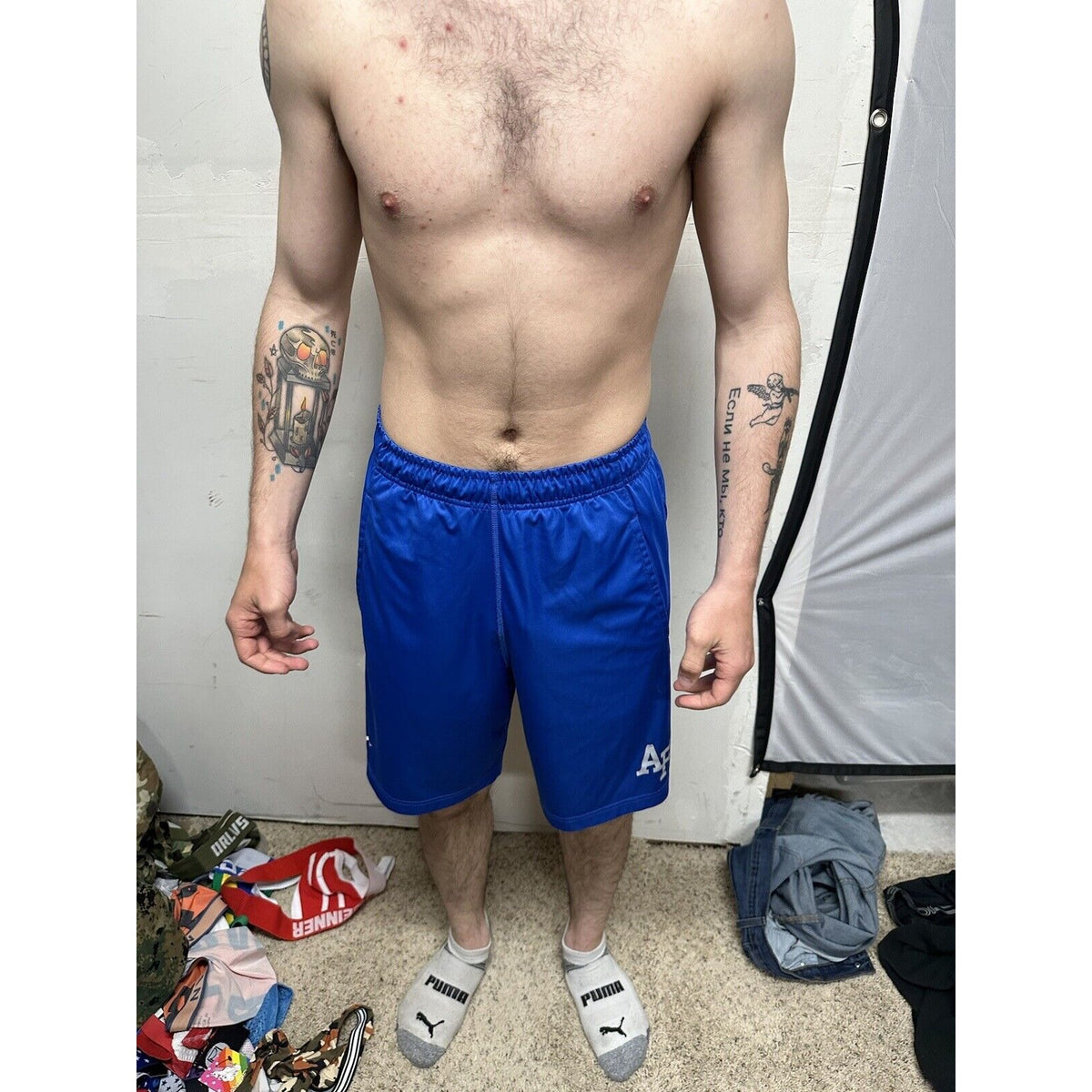 Men’s Air Force Blue Nike Dri Fit Small Workout Shorts