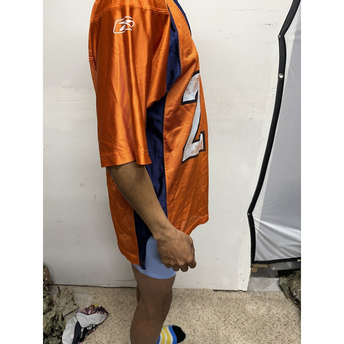 Men’s NFL Equipment Reebok Denver Broncos 26 Bell Football Jersey
