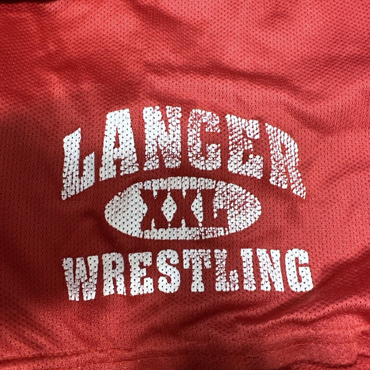 Men’s Large Red Lancer Wrestling Athletic Shorts No Pockets