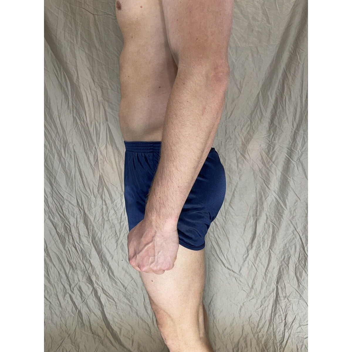 Soffe Ranger Panty Silkies PT Shorts Military Workout Bottom Navy Blue Med