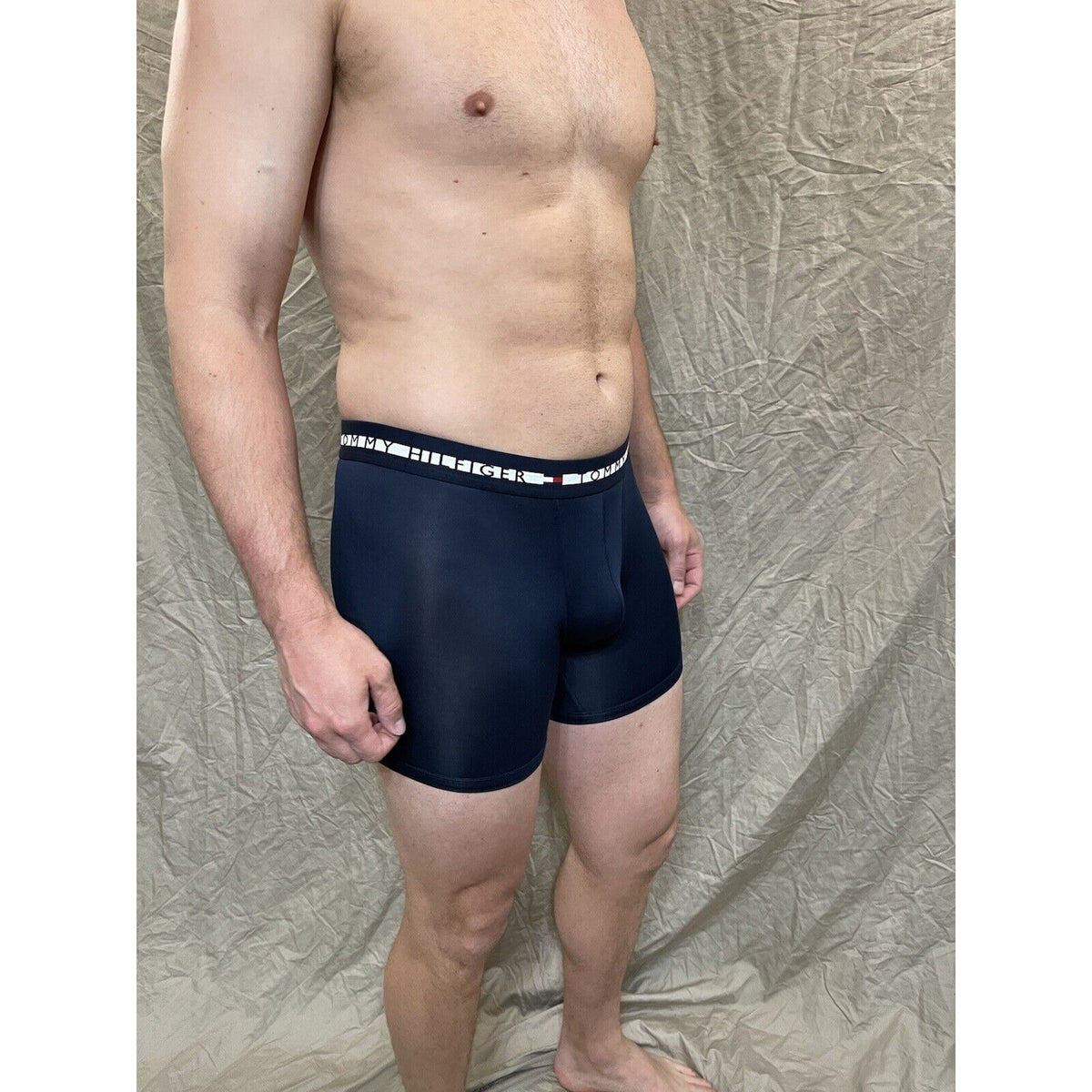men's tommy hilfiger small dark blue compression boxer briefs