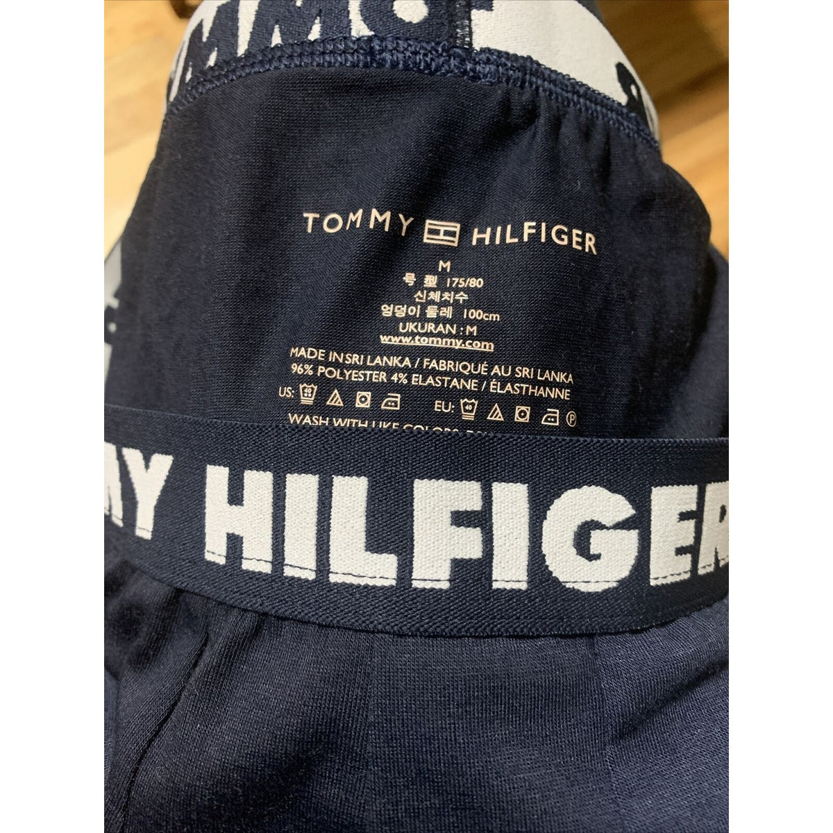 Tommy Hilfiger NavyBlue Men’s Medium Compression Boxer Briefs Trunks 4% Elastane