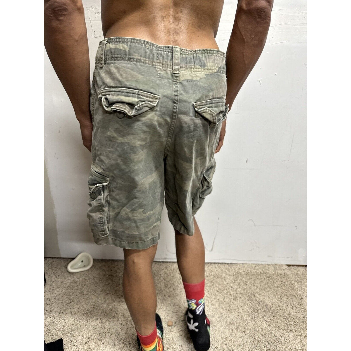 Men’s Camo Cargo Shorts Faded Glory Size 30