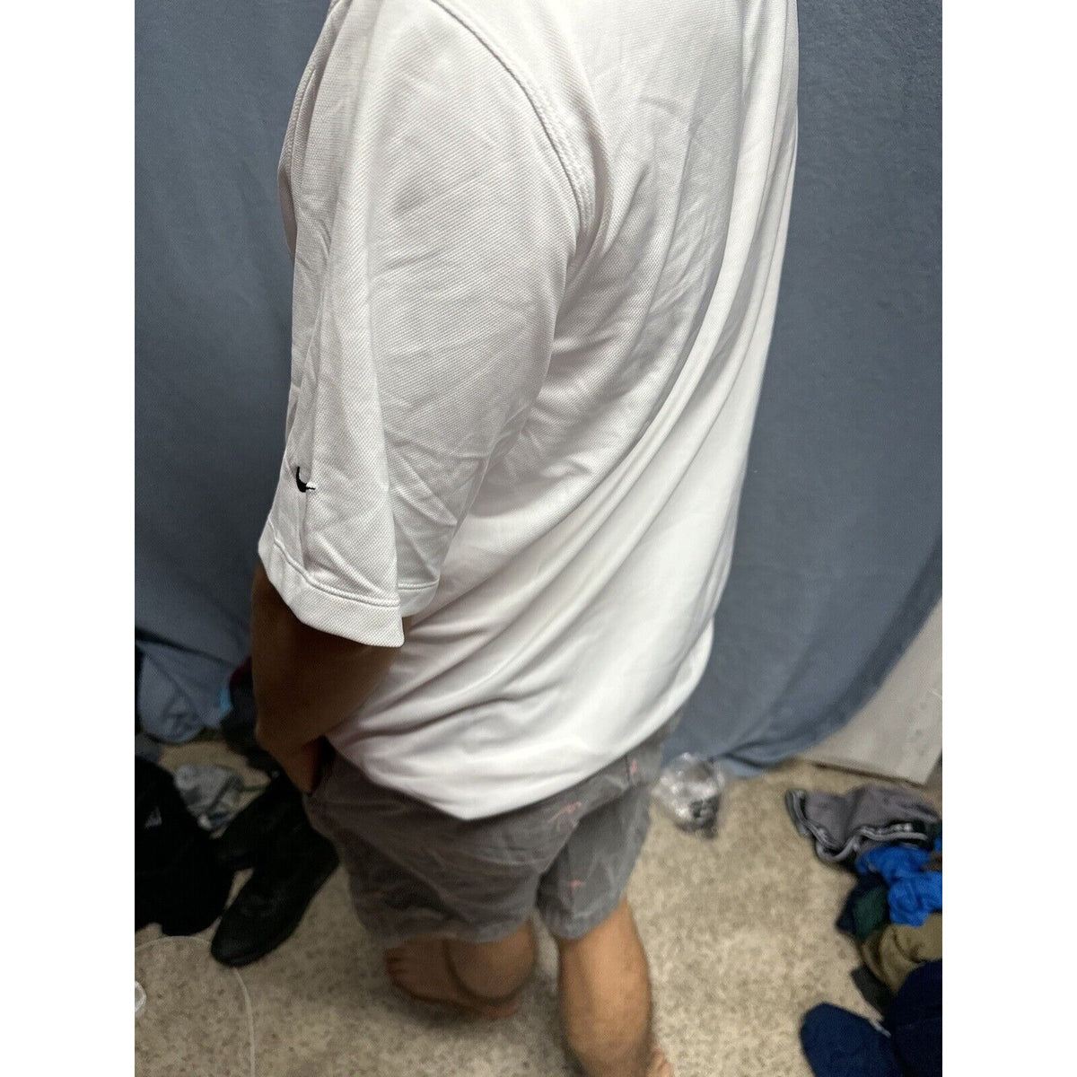 Men’s Nike Golf White Polo Air Force Basketball Shirt Medium