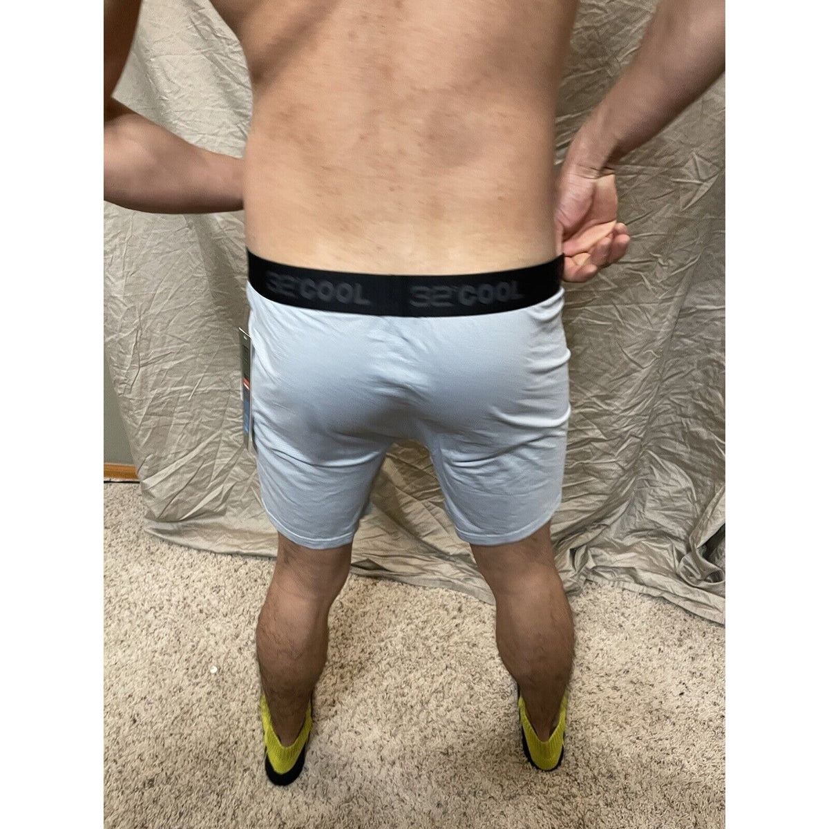 men's 32 degrees cool Small  icy grey boxer brief