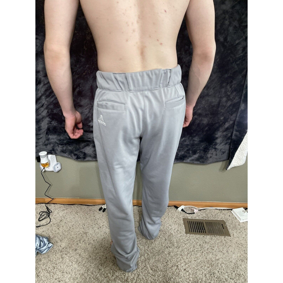 Men’s Adidas Gray Baseball Pants Size Medium Climalite