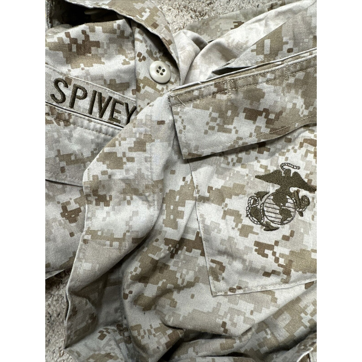 Men’s USMC Marine Corps Blouse Top Uniform Large Short