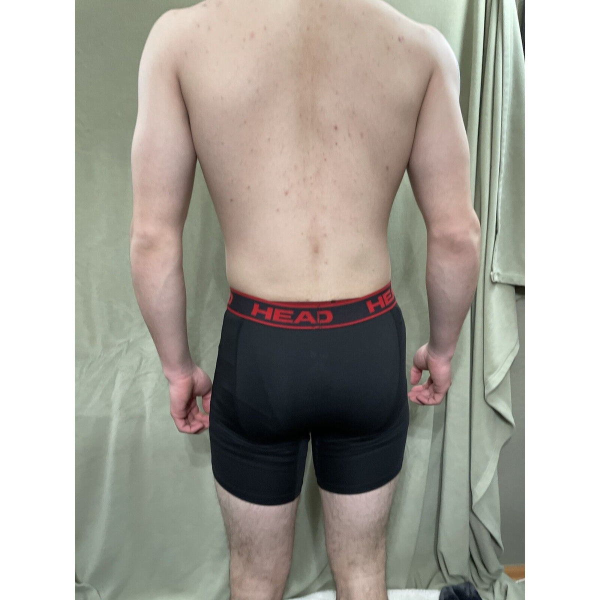 Head Brand Compression Shorts Medium Black With Red Band 1 Pair New