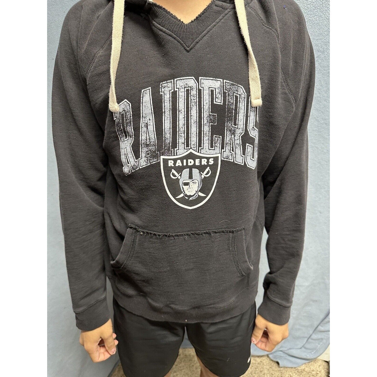 Men’s Black NFL Proline XL Fanatics Pullover Hoodie Raiders Football