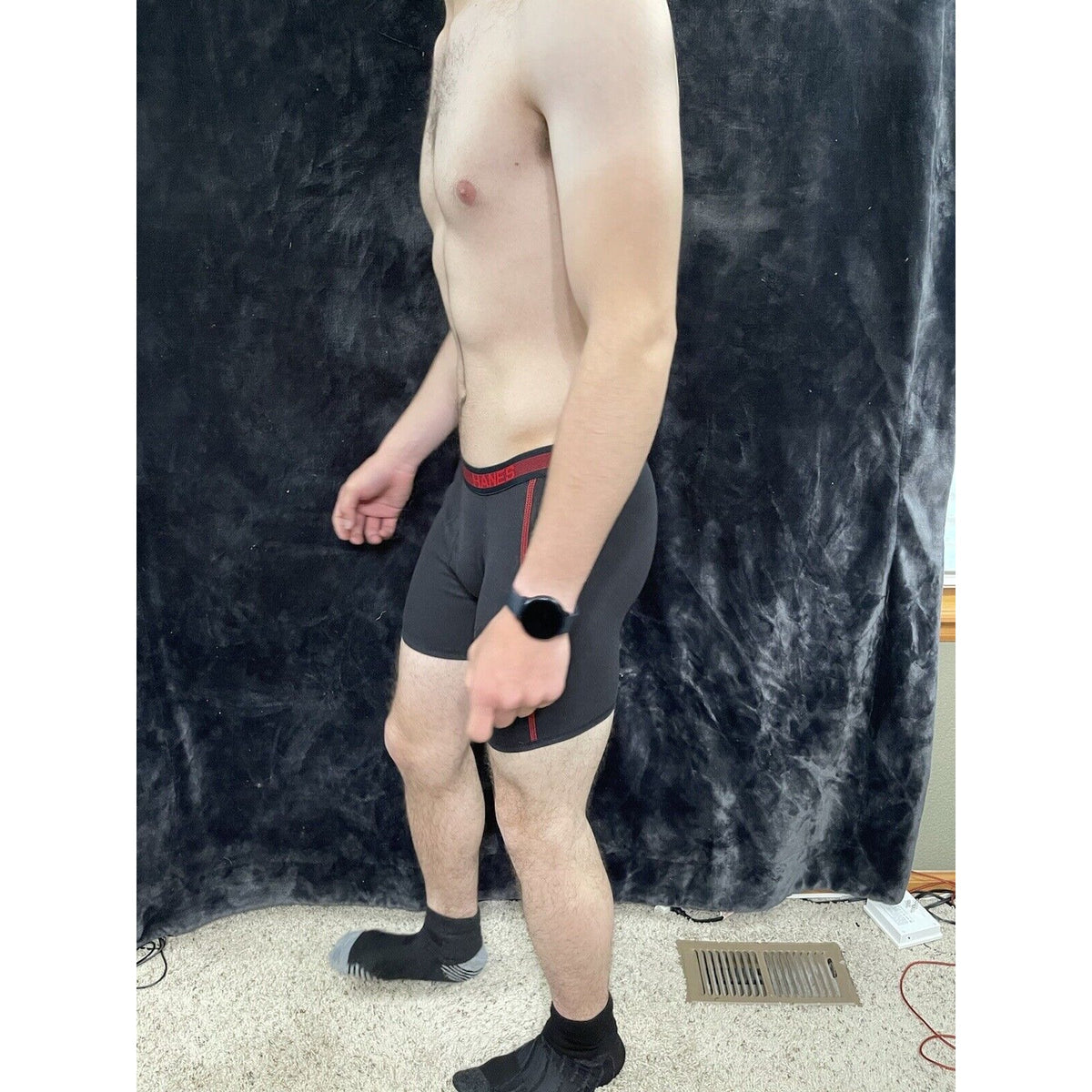 Men’s Black Hanes Small Boxer Briefs New