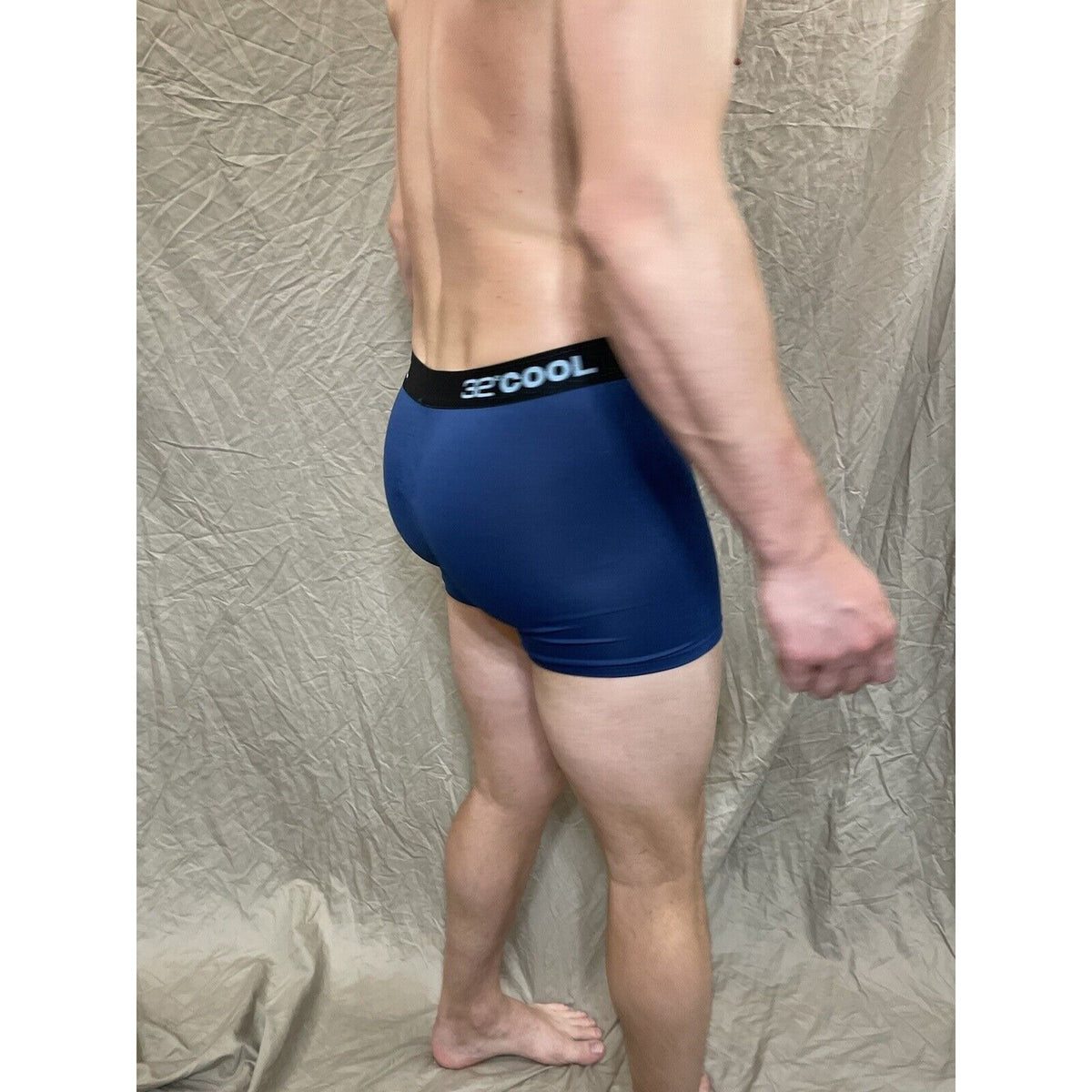 men's 32 degree cool ht royal blue 7% spandex boxer briefs small