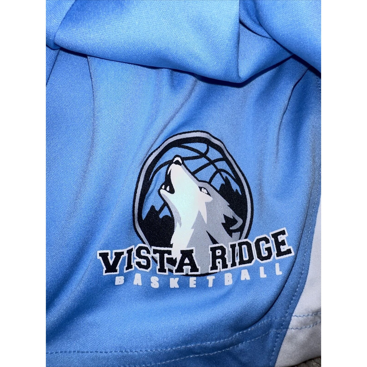 Men’s Light Blue Basketball Shorts Vista Ridge High  School Large