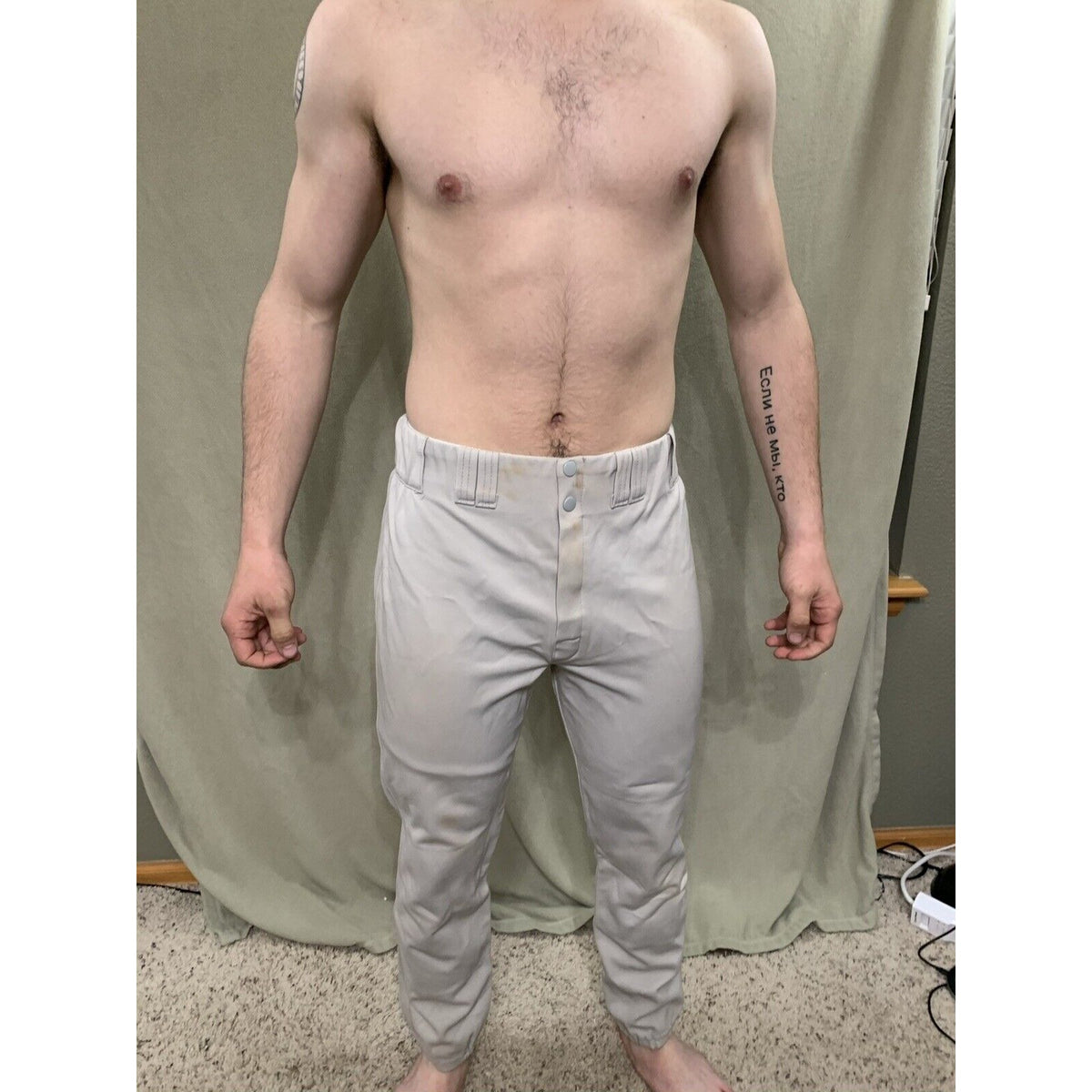 Men's Speedline Pro Pak Baseball Pants Size 30  Gray