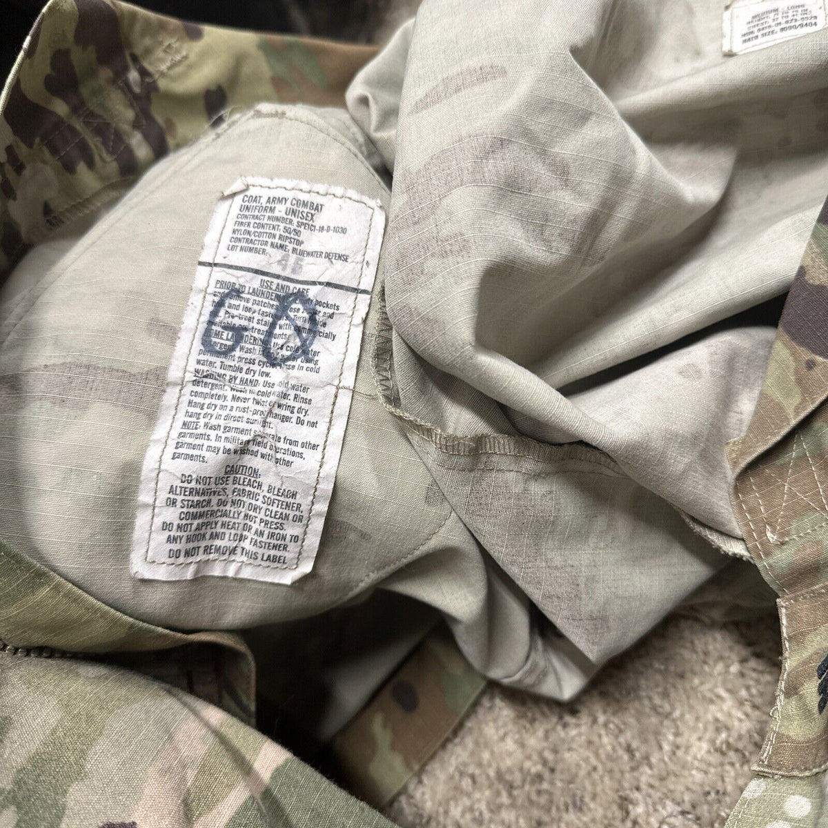 Men’s Ocp Top Medium Long Army Blouse Air Force With Patches