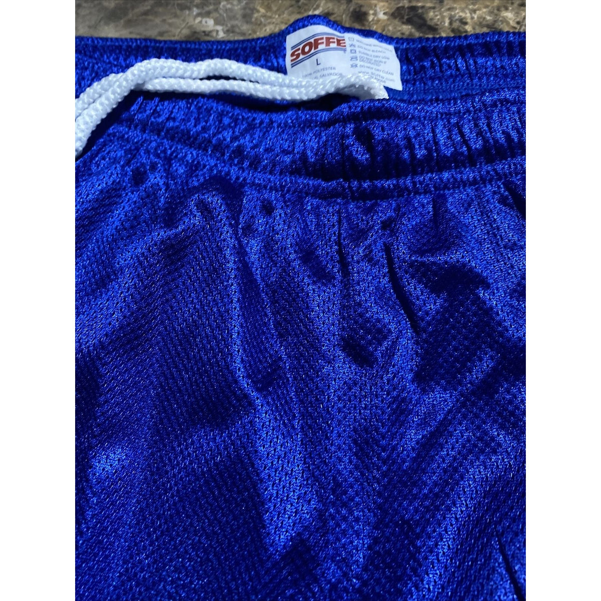Soffe Men’s Medium Royal Blue Basketball Training Polyester Mesh Shorts