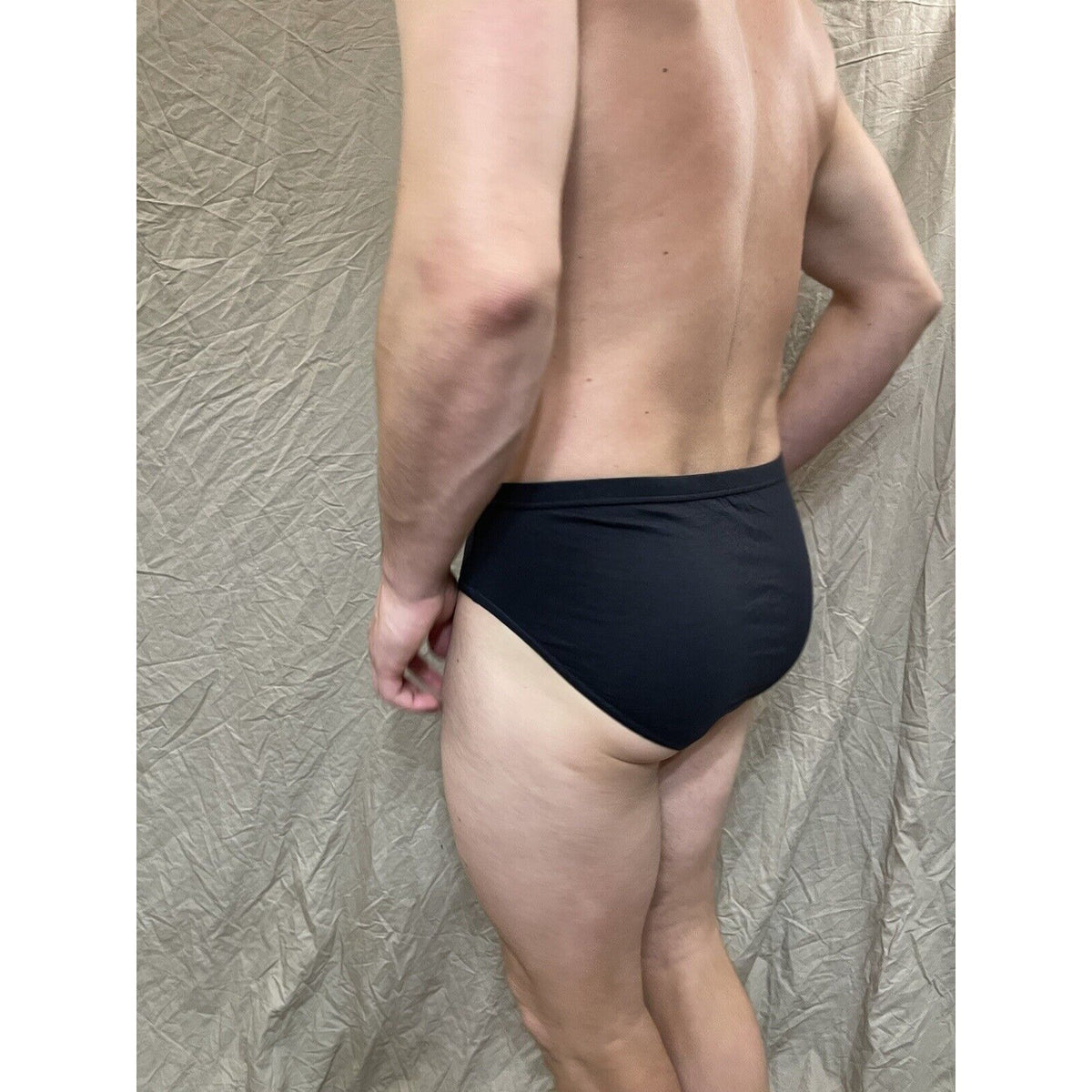 men's papi large black cotton brief