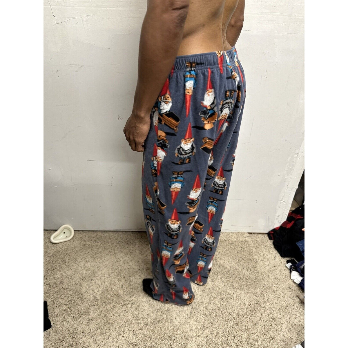 Men’s Large Gnome Wheelbarrow Lounge Pants Sleepwear